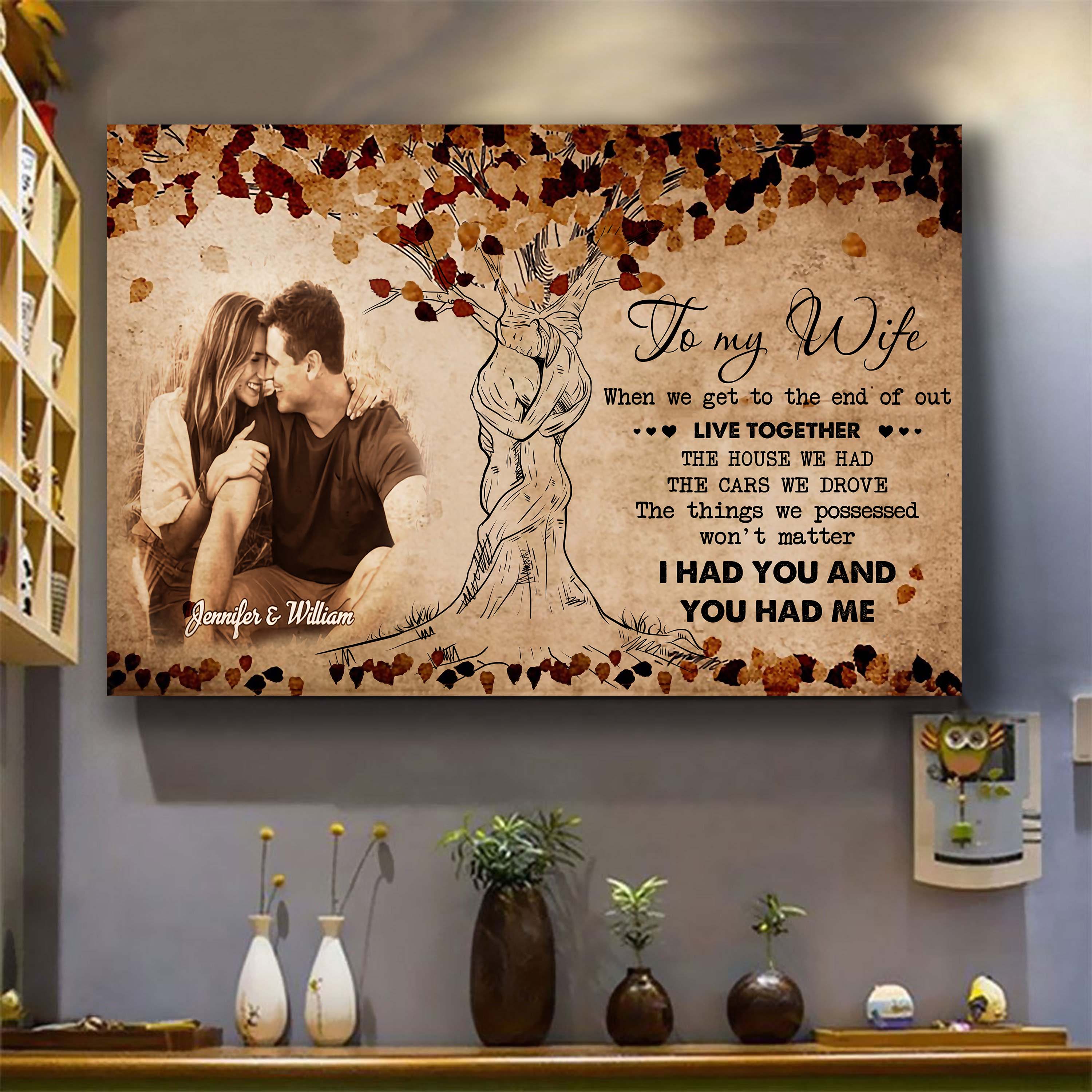 Valentines gifts-Poster canvas-Custom Image- Husband to Wife- When i say i love you more