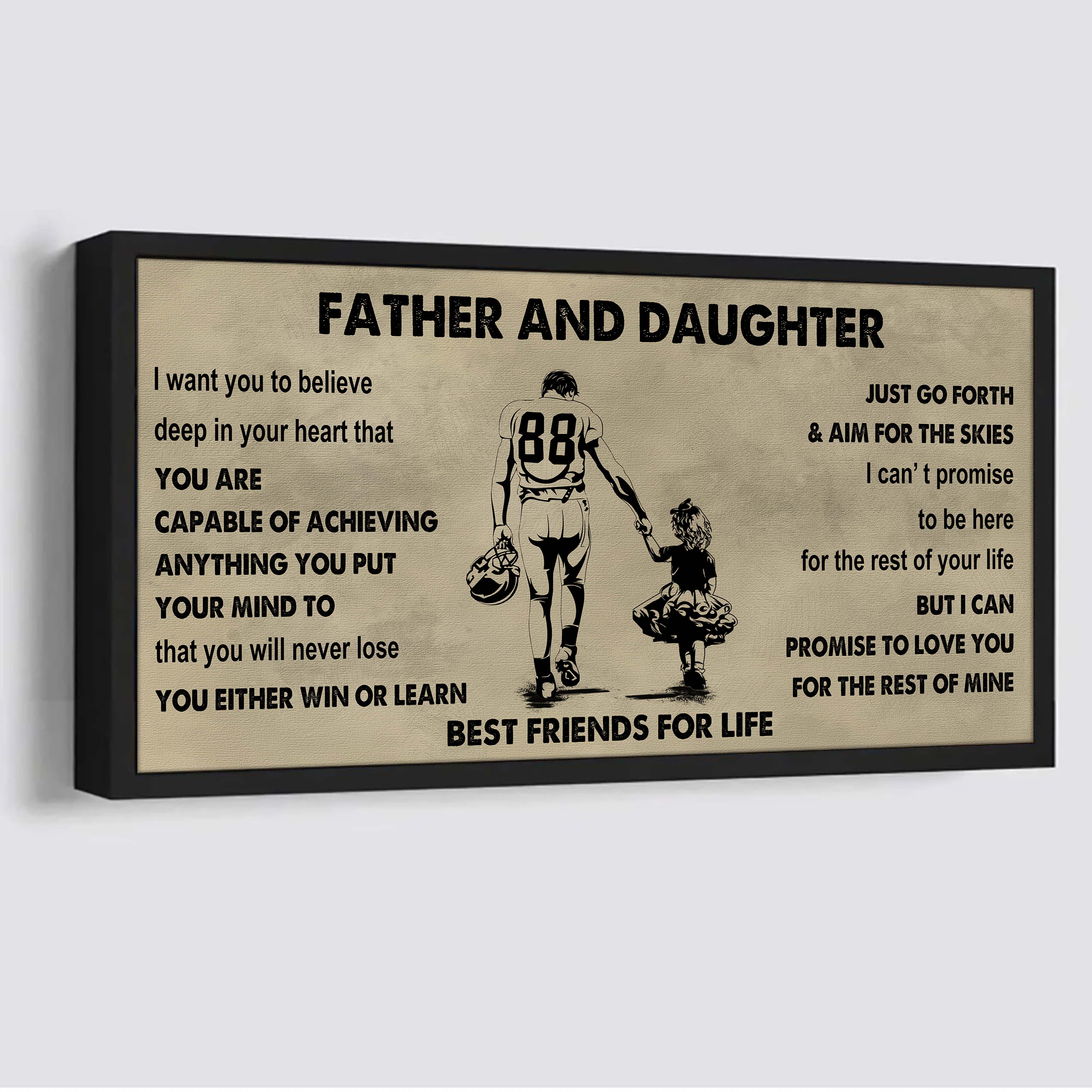 Soldier Father And Daughter Best Friends For Life - Ver 2 You Will Never Lose Poster Canvas Gift For Daughter From Father