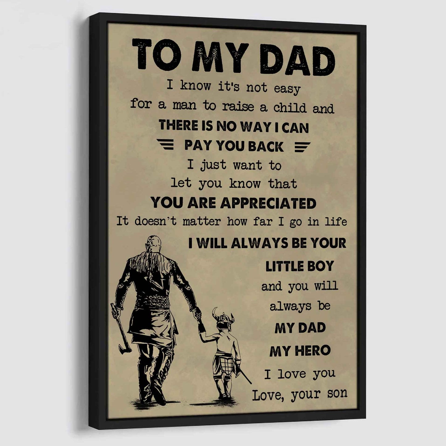 DRB Poster Canvas To My Dad-I love you in every universe