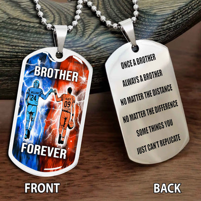 Personalized Double Side Graphic Dog Tag Gift For Brother Once A Soldier Always A Soldier