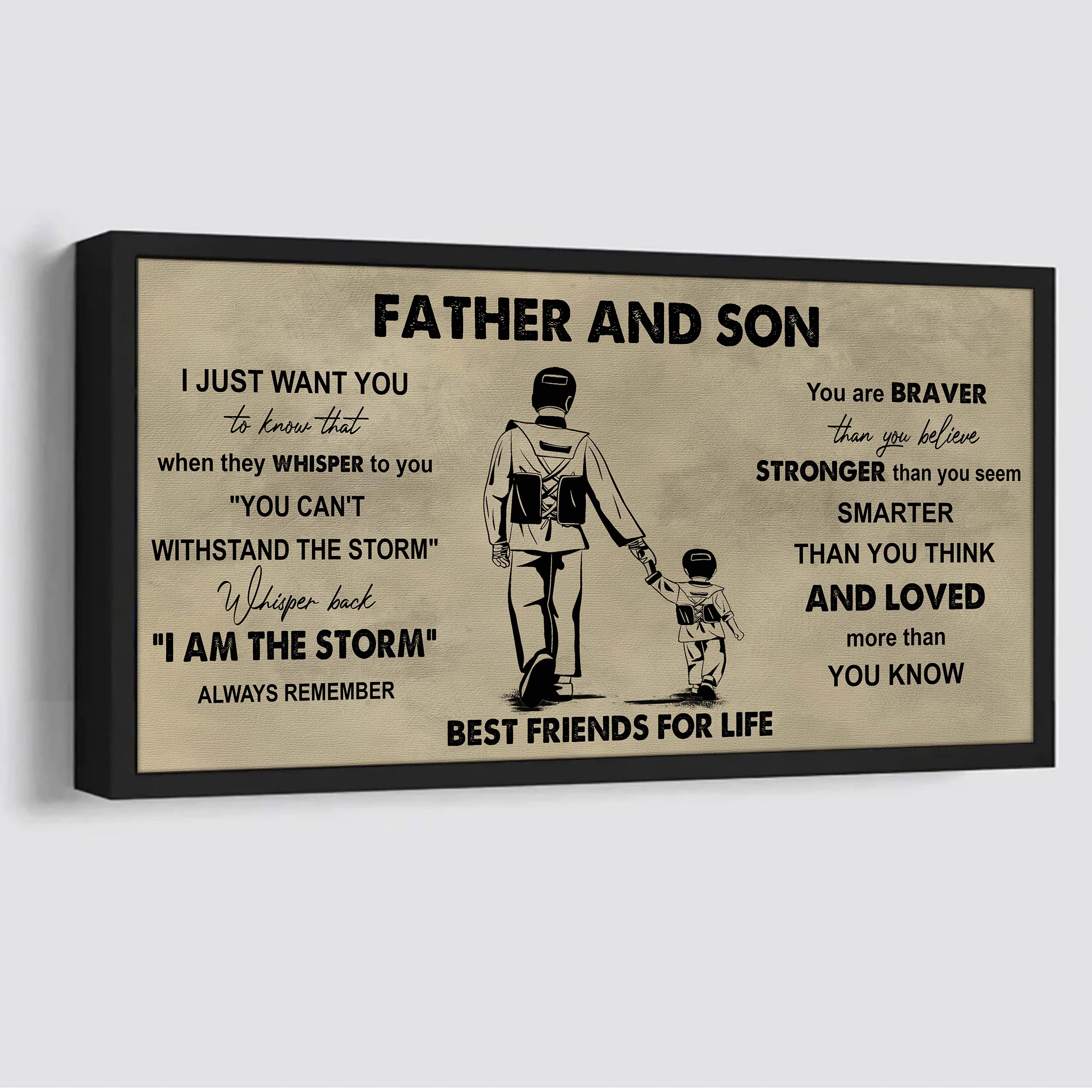 Basketball Father And Son Best Friends For Life - I Am The Storm Poster Canvas Gift For Son From Father