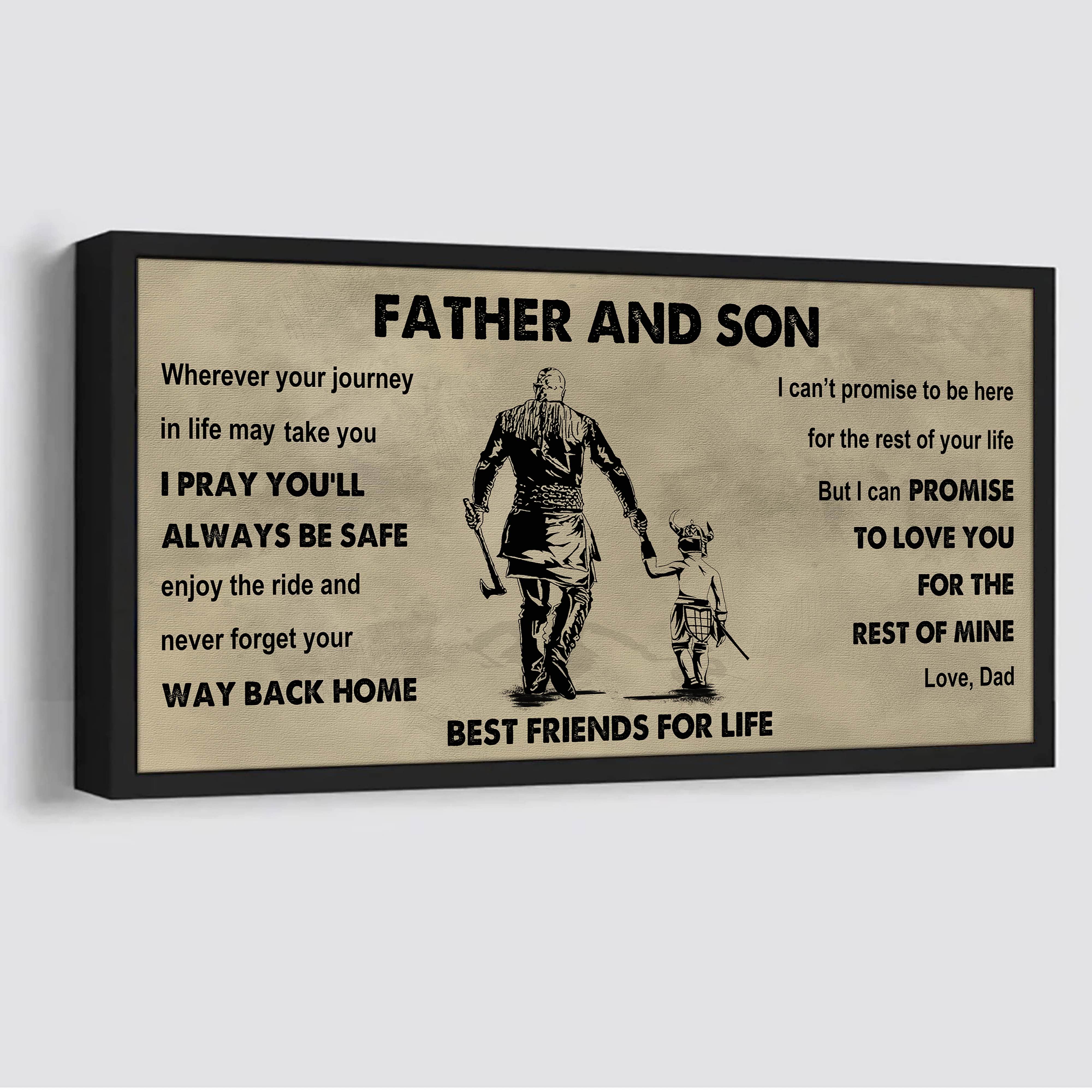 Vikings Father And Daughter Best Friends For Life - Ver 2 Never Forget Your Way Back Home Poster Canvas Gift For Daughter From Father