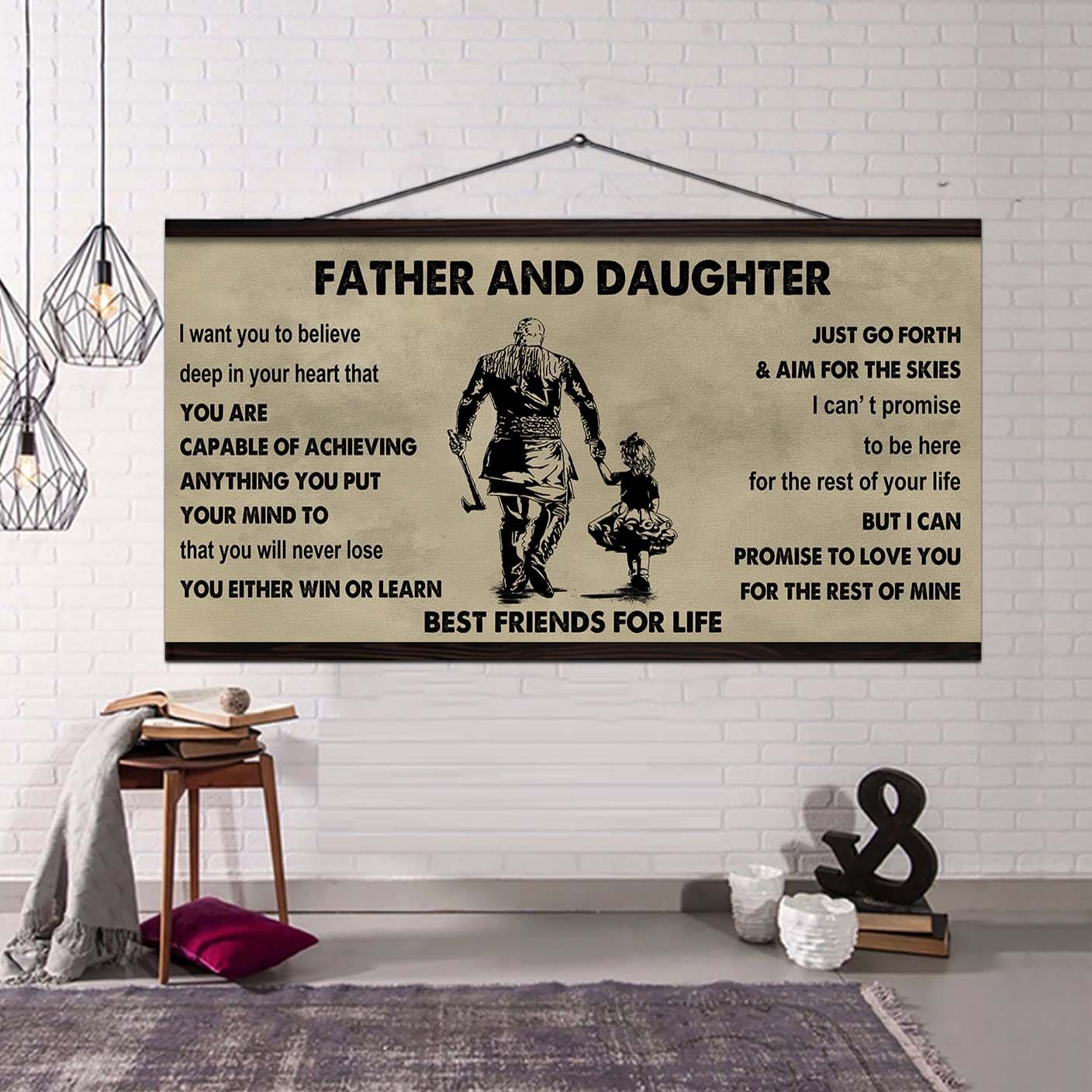 Samurai Father And Daughter Best Friends For Life - Ver 2 You Will Never Lose Poster Canvas Gift For Daughter From Father