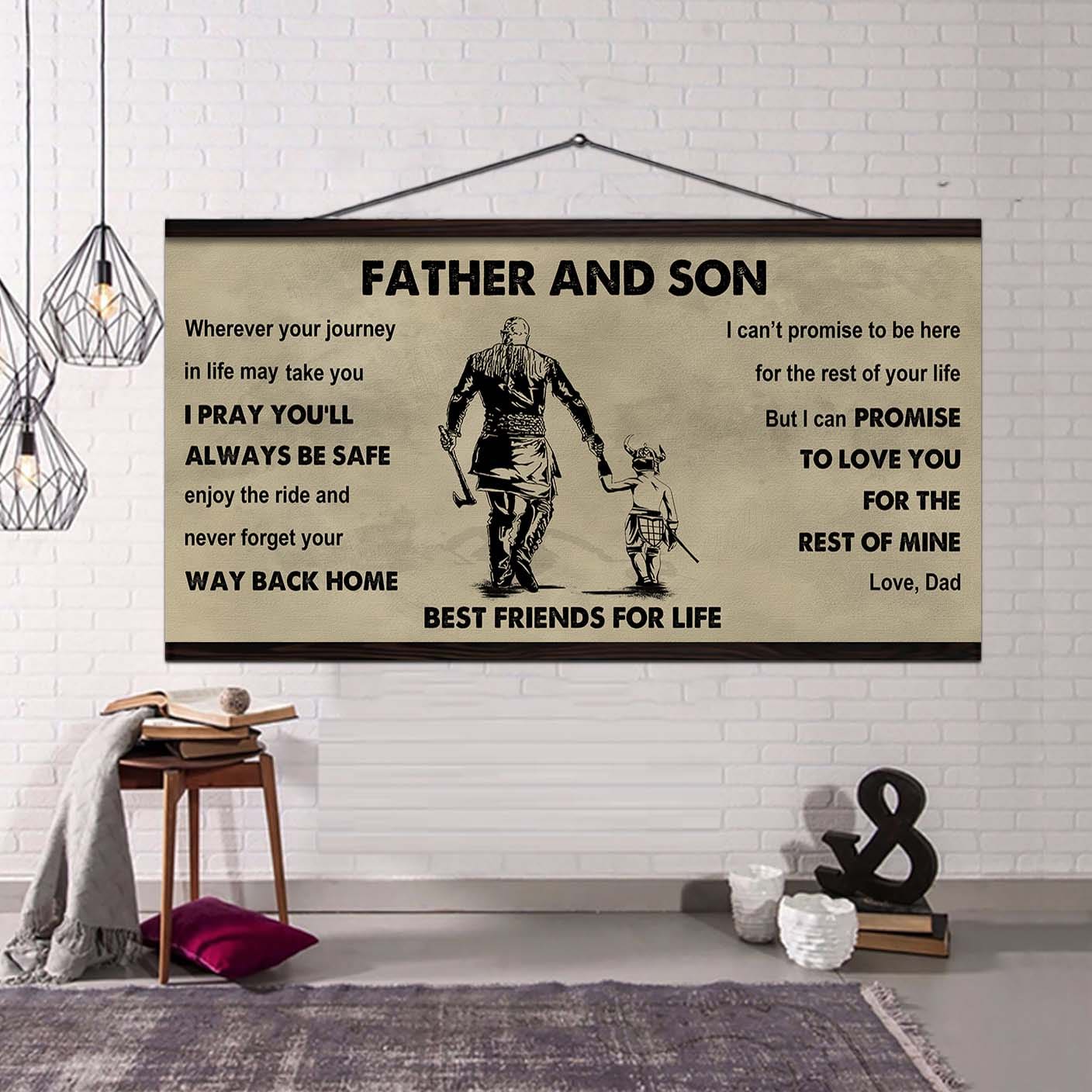 Soldier Father And Son Best Friends For Life - Ver 2 Never Forget Your Way Back Home Poster Canvas Gift For Son From Father