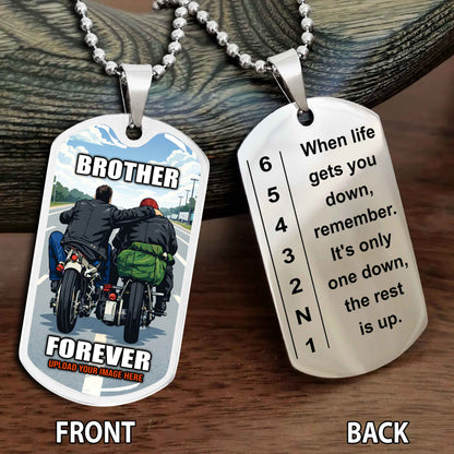Personalized Double Side Graphic Dog Tag Call On Me Brother And We Will Fight Them Together