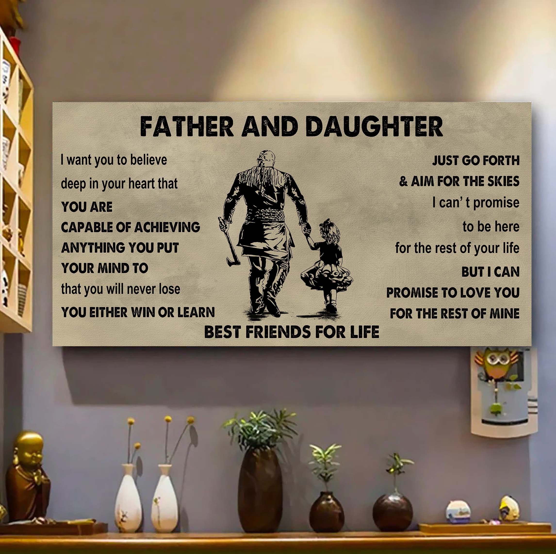 Samurai Father And Daughter Best Friends For Life - Ver 2 You Will Never Lose Poster Canvas Gift For Daughter From Father