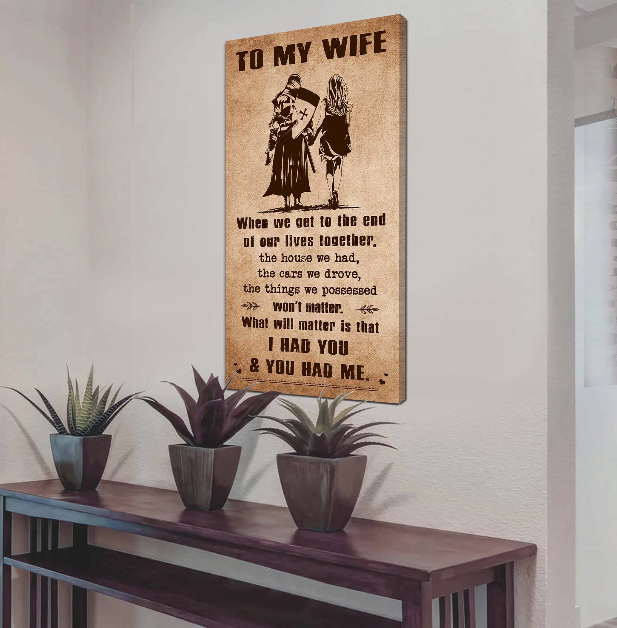 DRB VGT- I Had You And You Had Me Wife And Husband - Vertical Poster Canvas, Gift For Your Darling