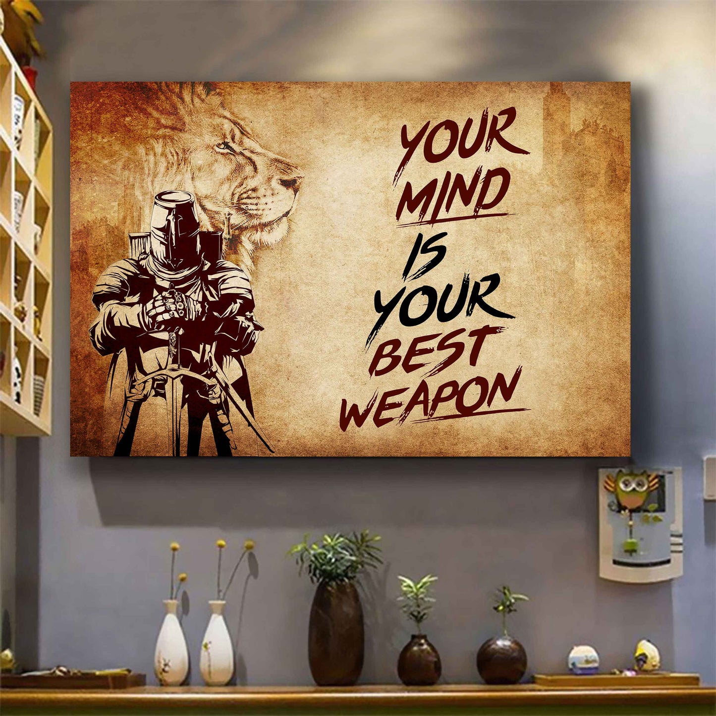 Viking Poster Canvas Your Mind Is Your Best Weapon Best Gift