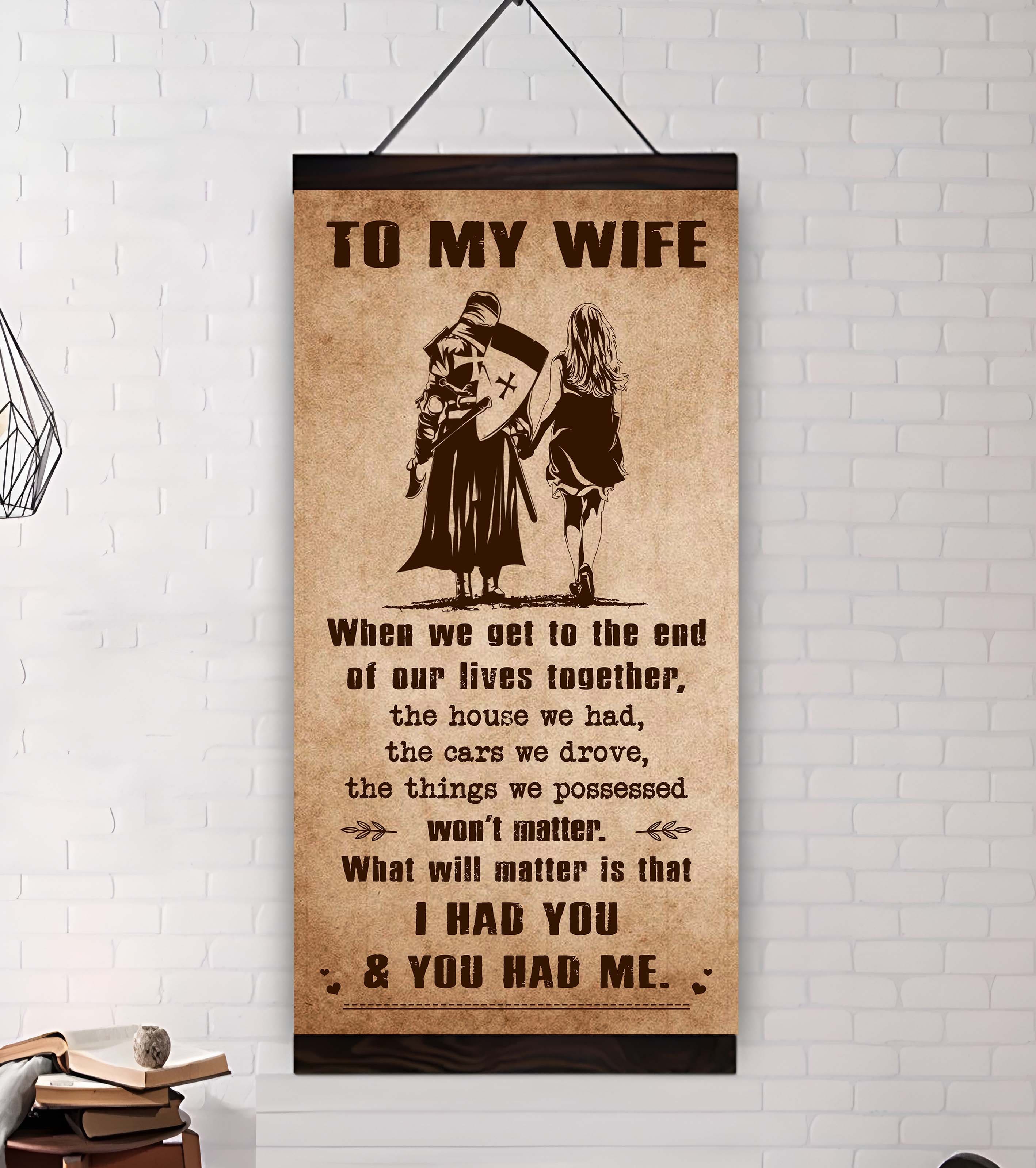 DRB VGT- I Had You And You Had Me Wife And Husband - Vertical Poster Canvas, Gift For Your Darling