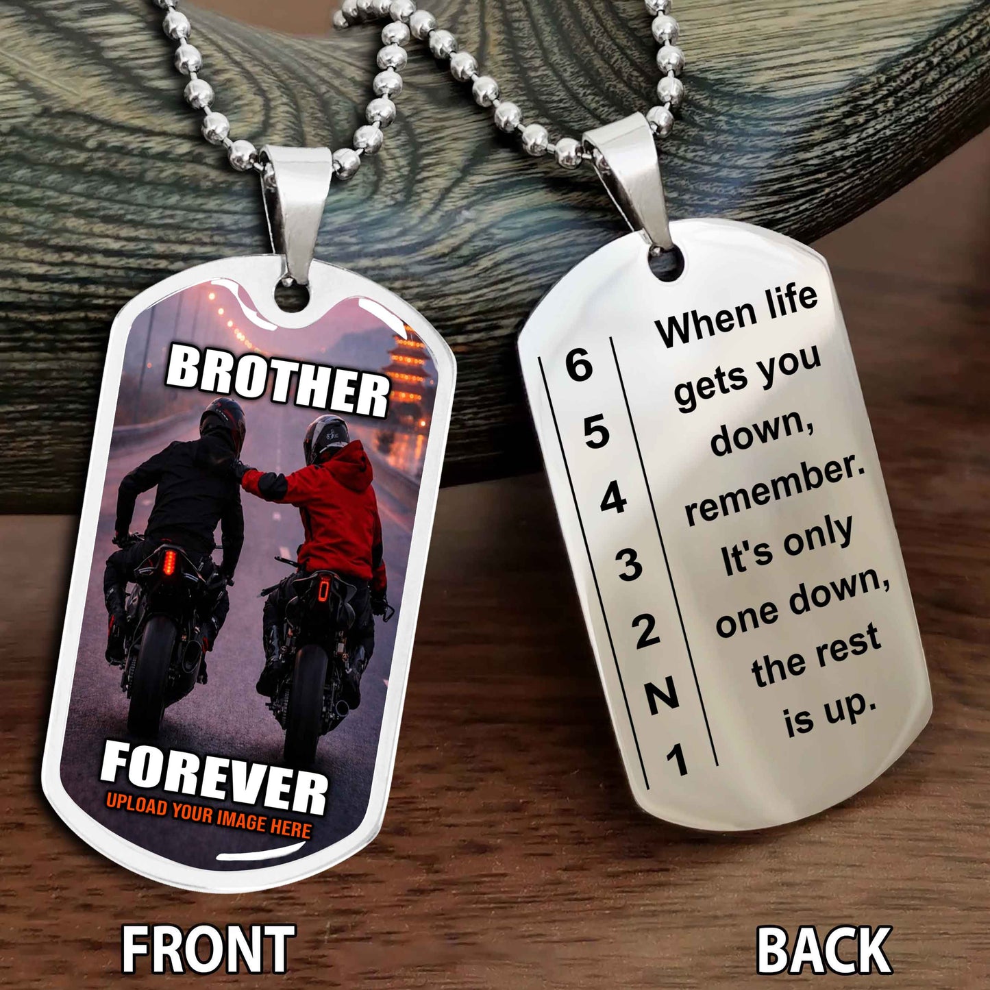 Personalized Double Side Graphic Dog Tag Call On Me Brother And We Will Fight Them Together
