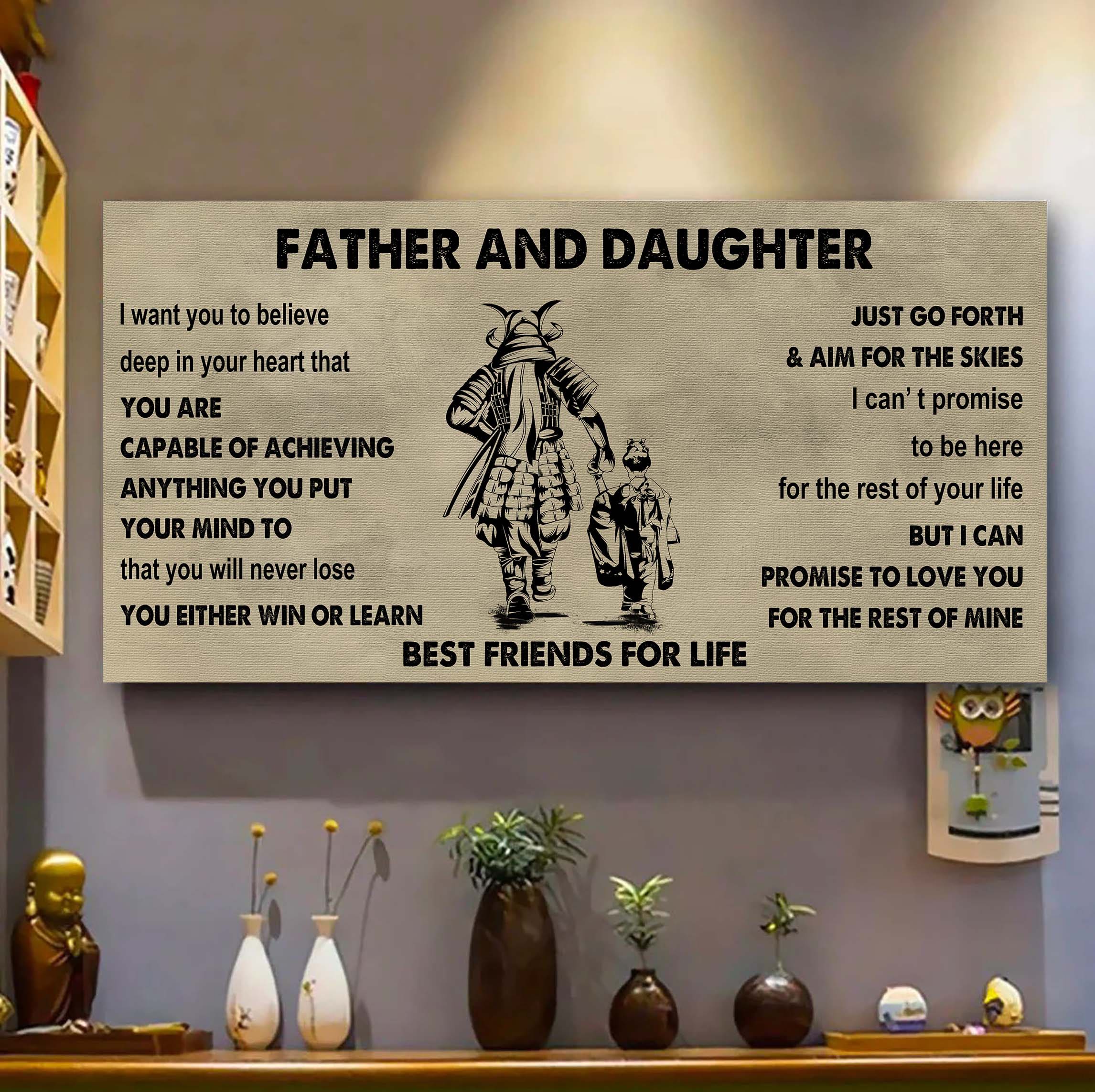 Family Father And Daughter Best Friends For Life - Ver 2 You Will Never Lose Poster Canvas Gift For Daughter From Father