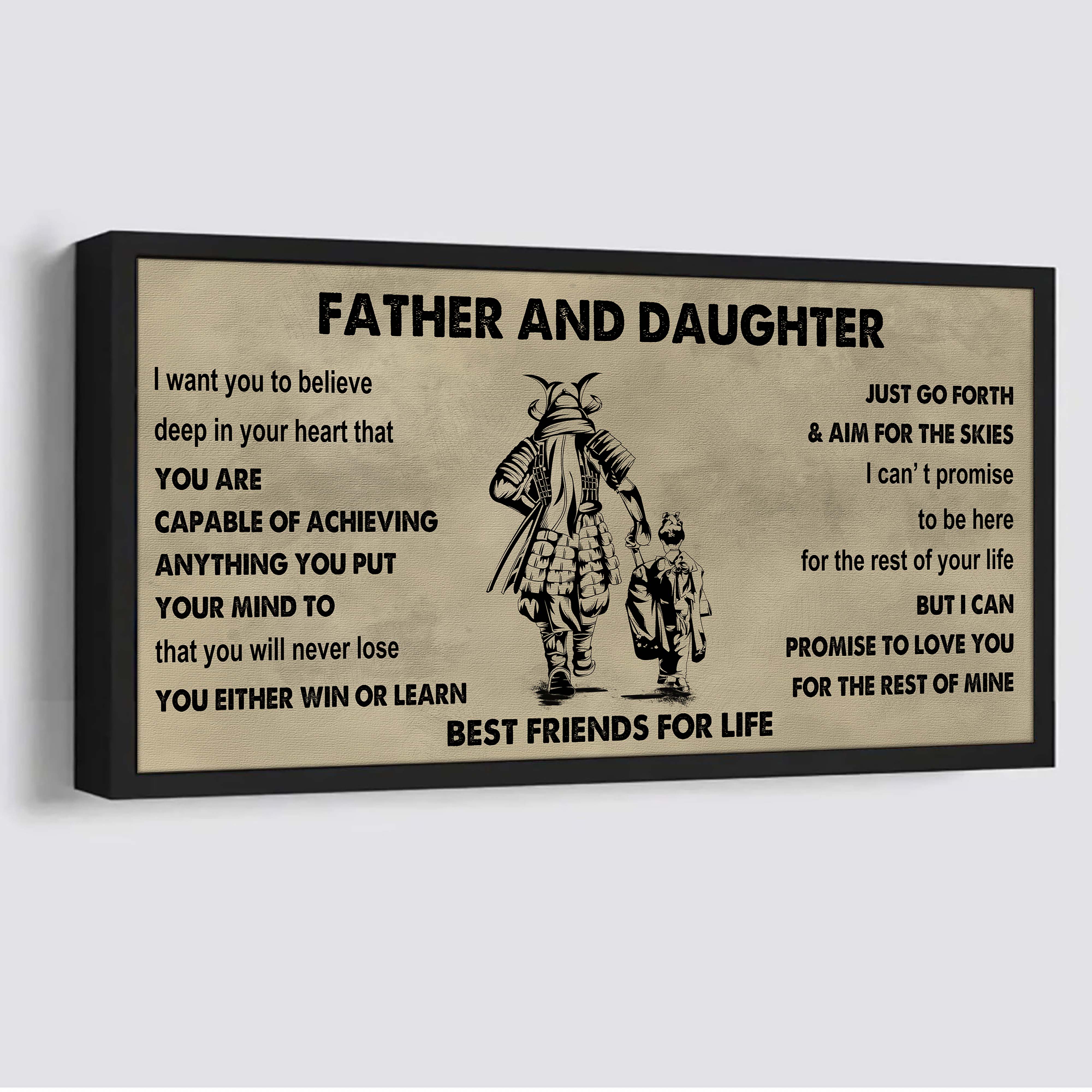 Vikings Father And Daughter Best Friends For Life - Ver 2 You Will Never Lose Poster Canvas Gift For Daughter From Father