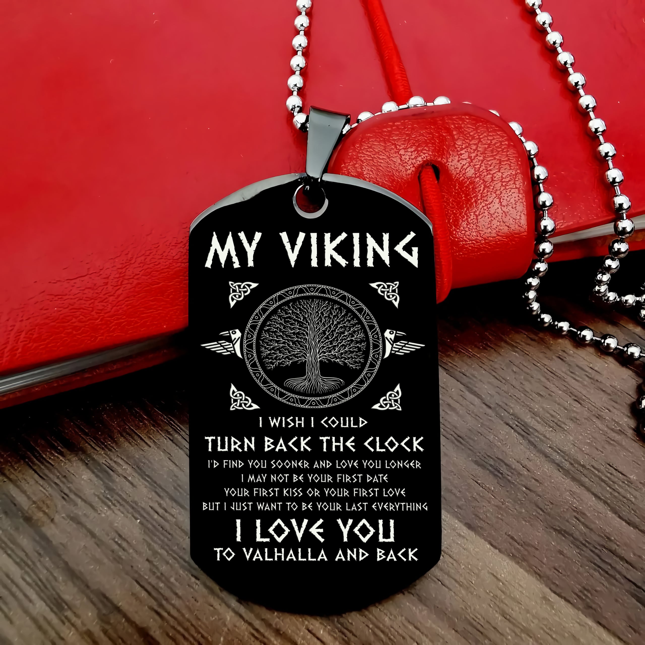 Viking Dog tag wife to husband