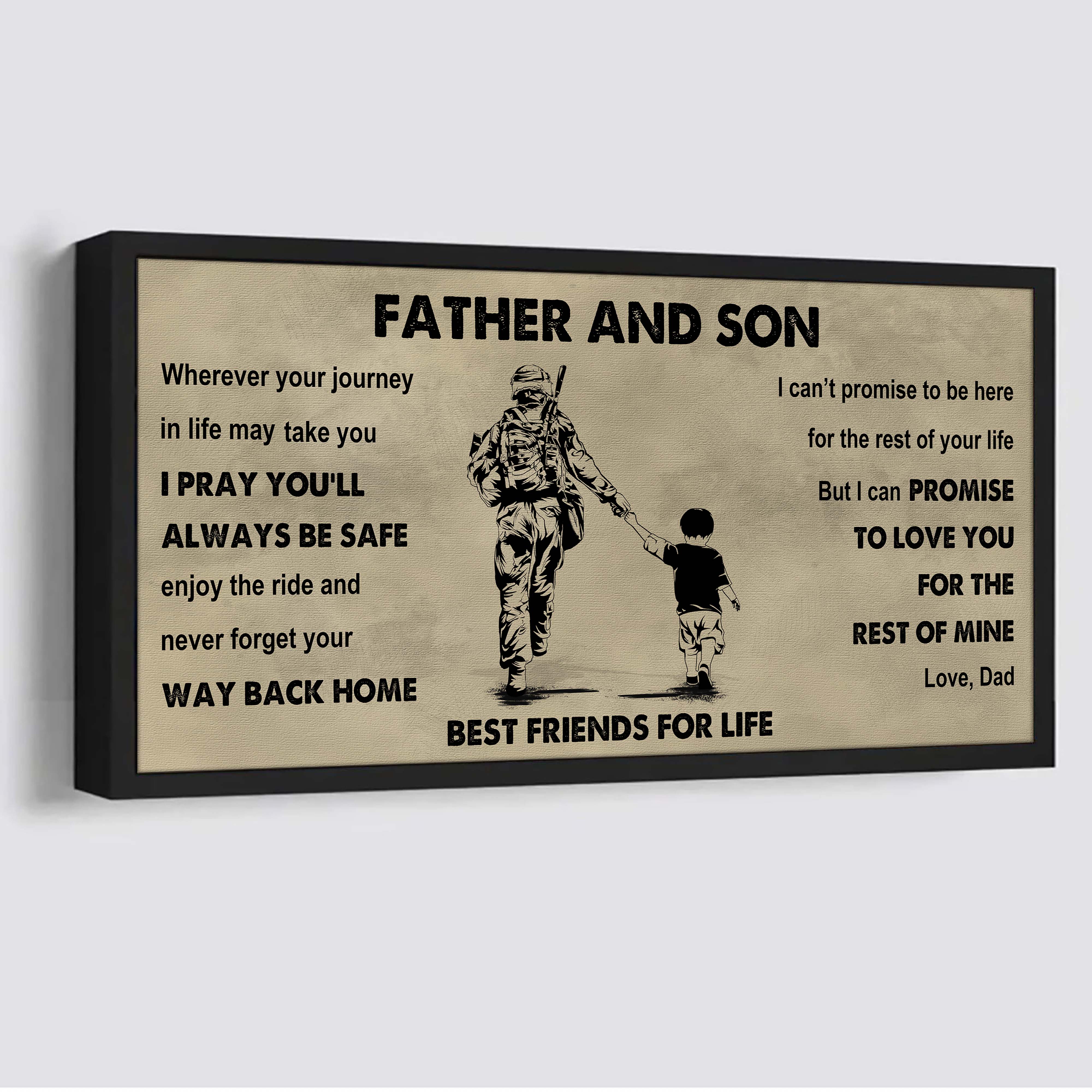 Samurai Father And Son Best Friends For Life - Ver 2 Never Forget Your Way Back Home Poster Canvas Gift For Son From Father