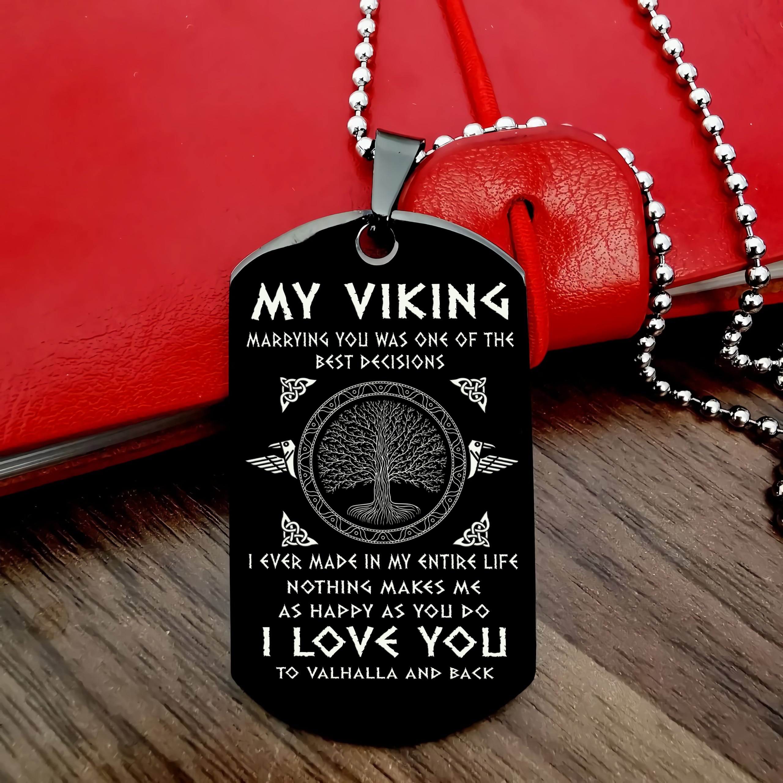 Viking Dog tag wife to husband