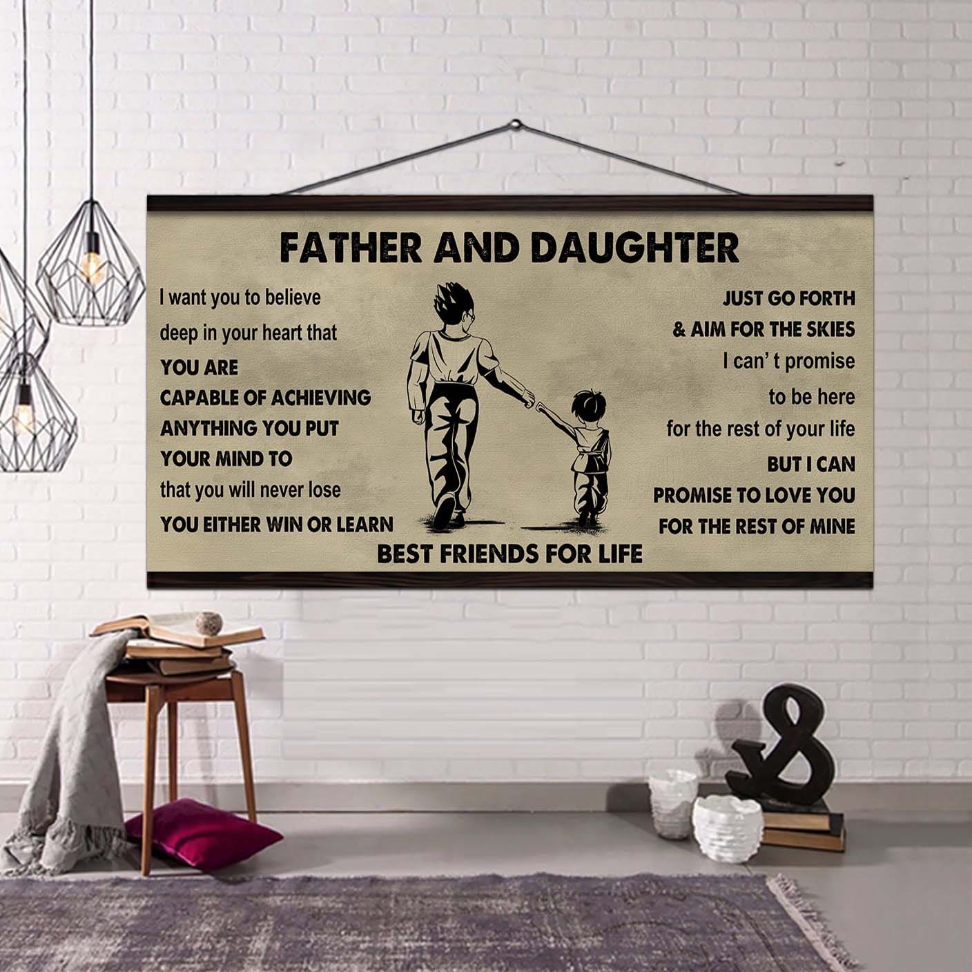 DRB GK Father And Son Best Friends For Life - Ver 2 Never Forget Your Way Back Home Poster Canvas Gift For Son From Father