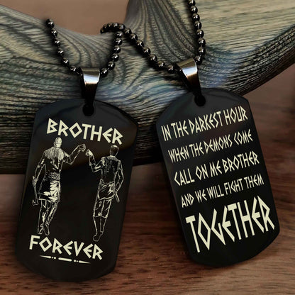 DRB Personalized Double Sided Dog Tag For My Brother - Call On Me Brother And We Will Fight Them Together Gift For Your Friend