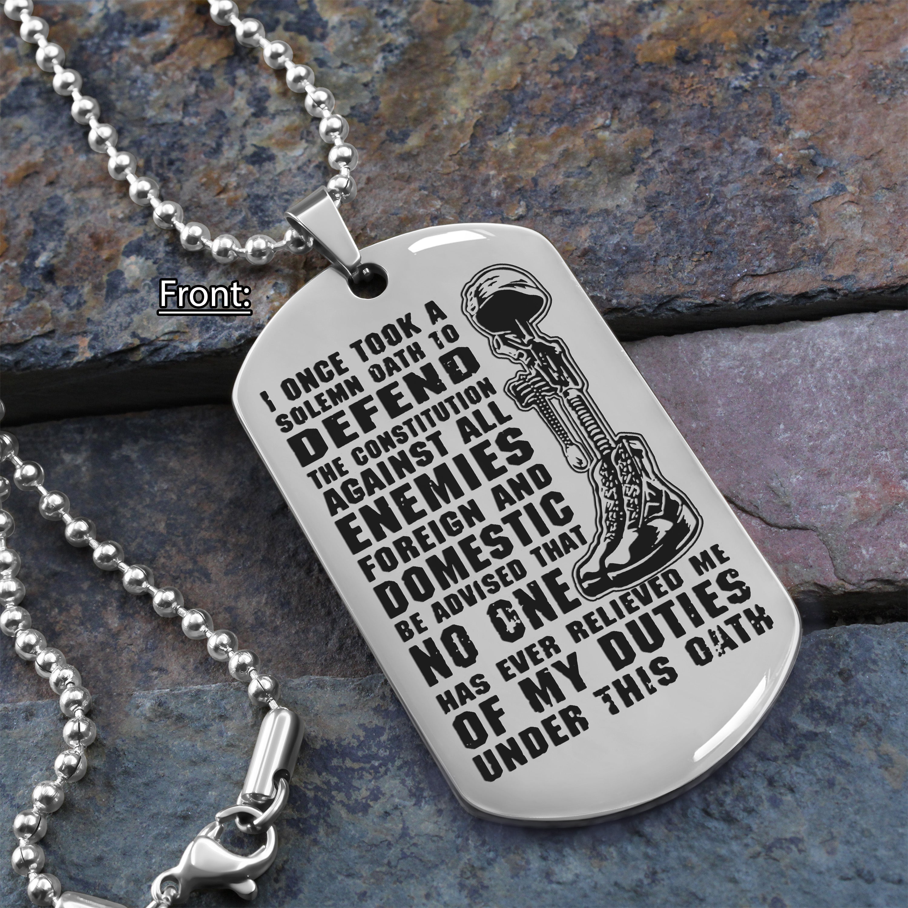 Veteran One Side Dog Tag Gift For Your Vetaran Your Brother Memorial Day