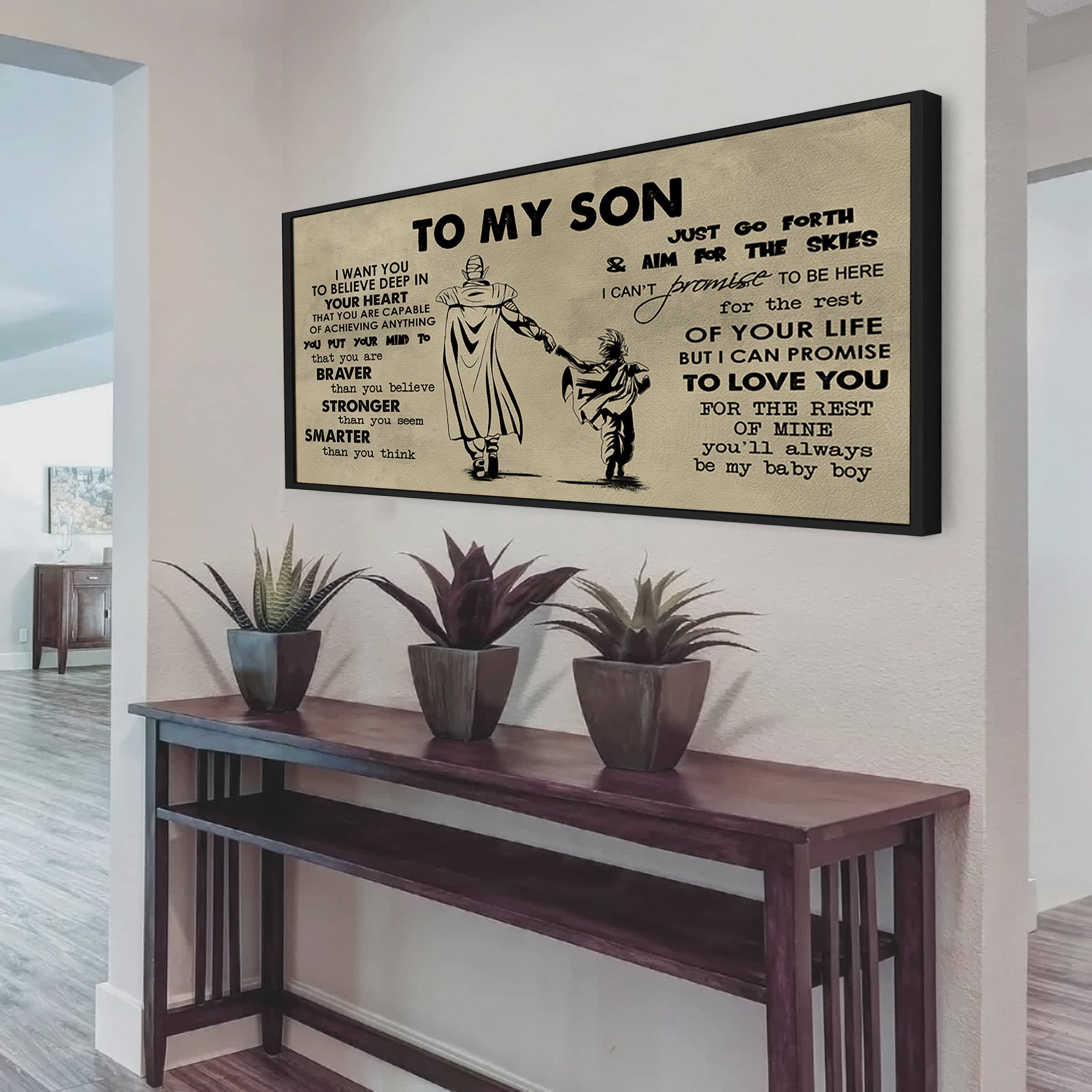 Dad and Son- CANVAS POSTER