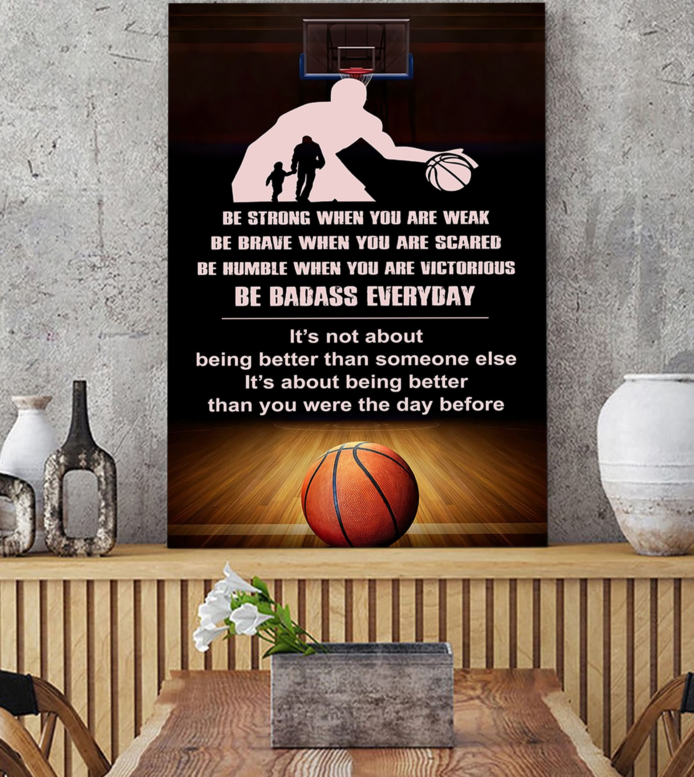 Sport Canvas Poster To My Son It's Being Better Than You Were The Day Before Gifts For Son From Dad