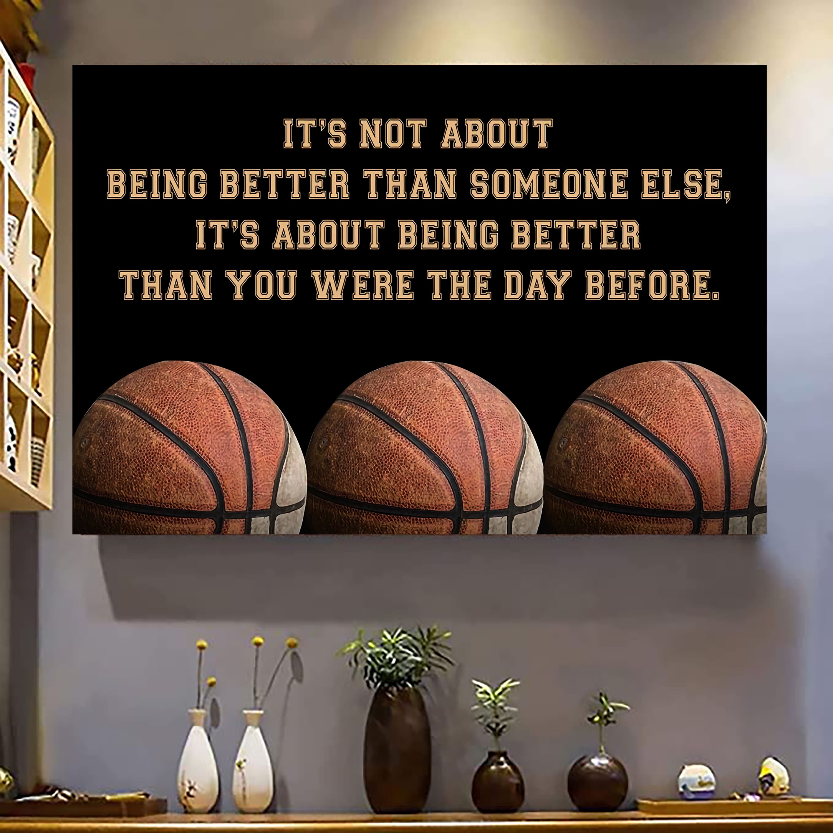 Basketball customizable poster canvas