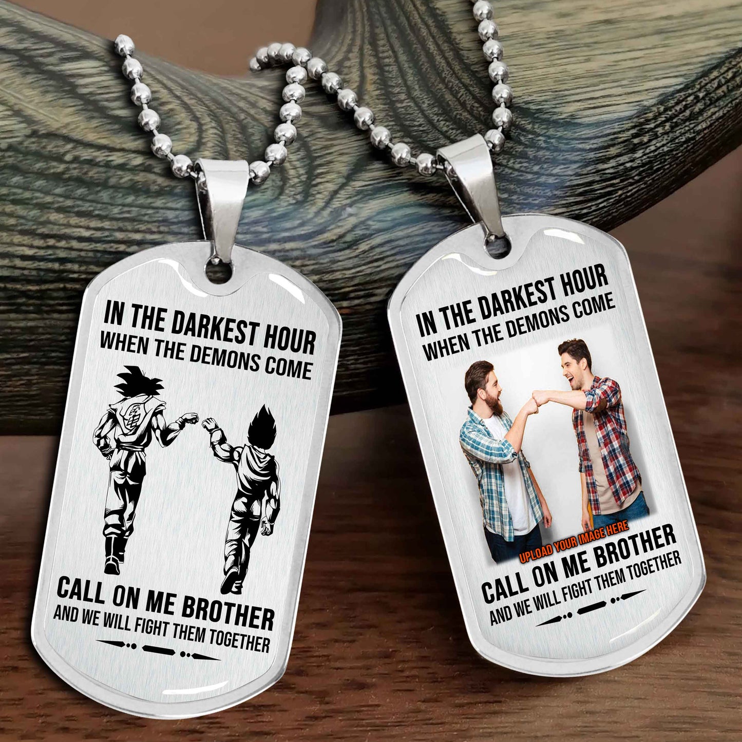 Military Chain Gifts From Brother In The Darkest hour, When the demons come call on me brother and we will fight them together