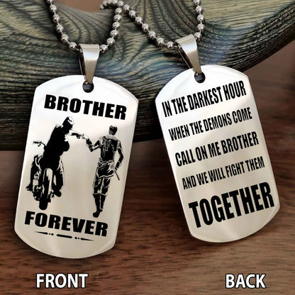 Mix engraved double sided dog tag call on me brother gift for your brother