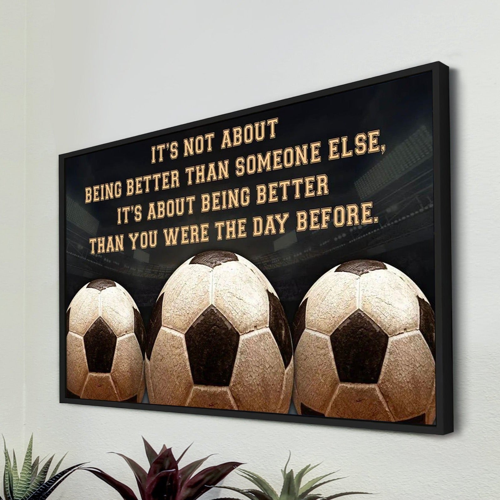 Racing customizable poster canvas - It is not about better than someone else, It is about being better than you were the day before