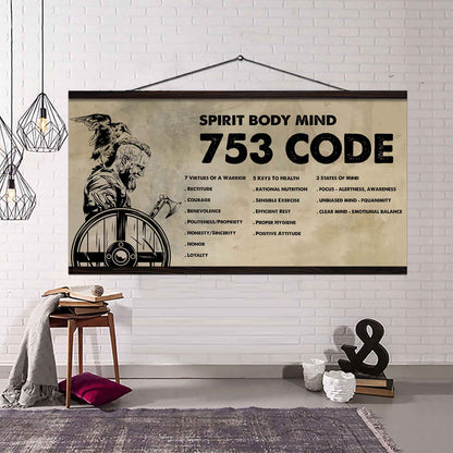 DRB VGT Poster Canvas 7 5 3 Code Motivation Quotes