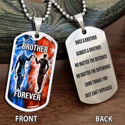 Personalized Double Side Graphic Dog Tag Gift For Brother Once A Soldier Always A Soldier