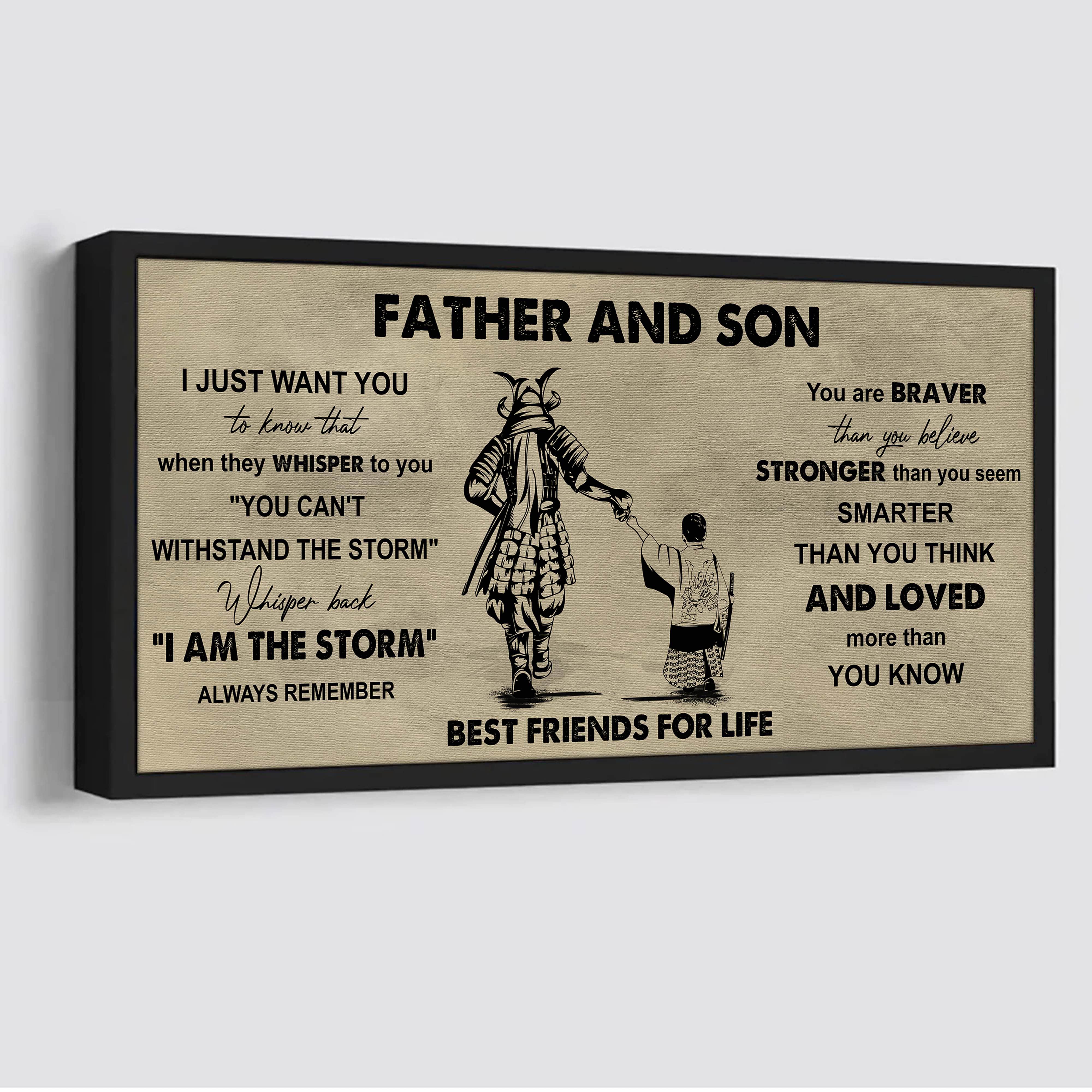 DRB Father And Daughter Best Friends For Life - I Am The Storm Poster Canvas Gift For Daughter From Father-Photo Upload