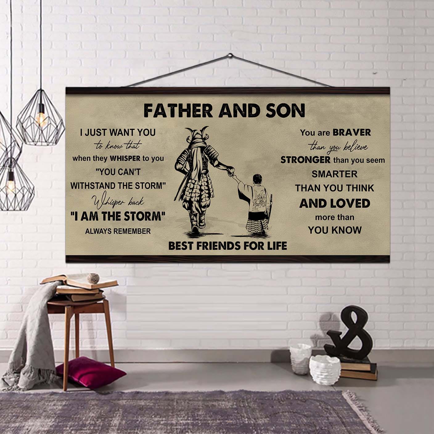 Father And Daughter Best Friends For Life - I Am The Storm Poster Canvas Gift For Daughter From Father-Photo Upload