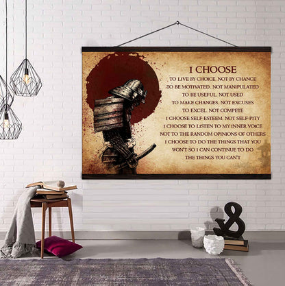Viking Poster Canvas I Choose To Live By Choice Best Gift With Motivation Quotes