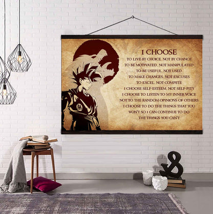 Viking Poster Canvas I Choose To Live By Choice Best Gift With Motivation Quotes