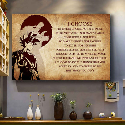 Viking Poster Canvas I Choose To Live By Choice Best Gift With Motivation Quotes