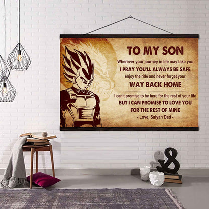 Viking Poster Canvas Your Way Back Home From Dad To Son Gift For Your Son