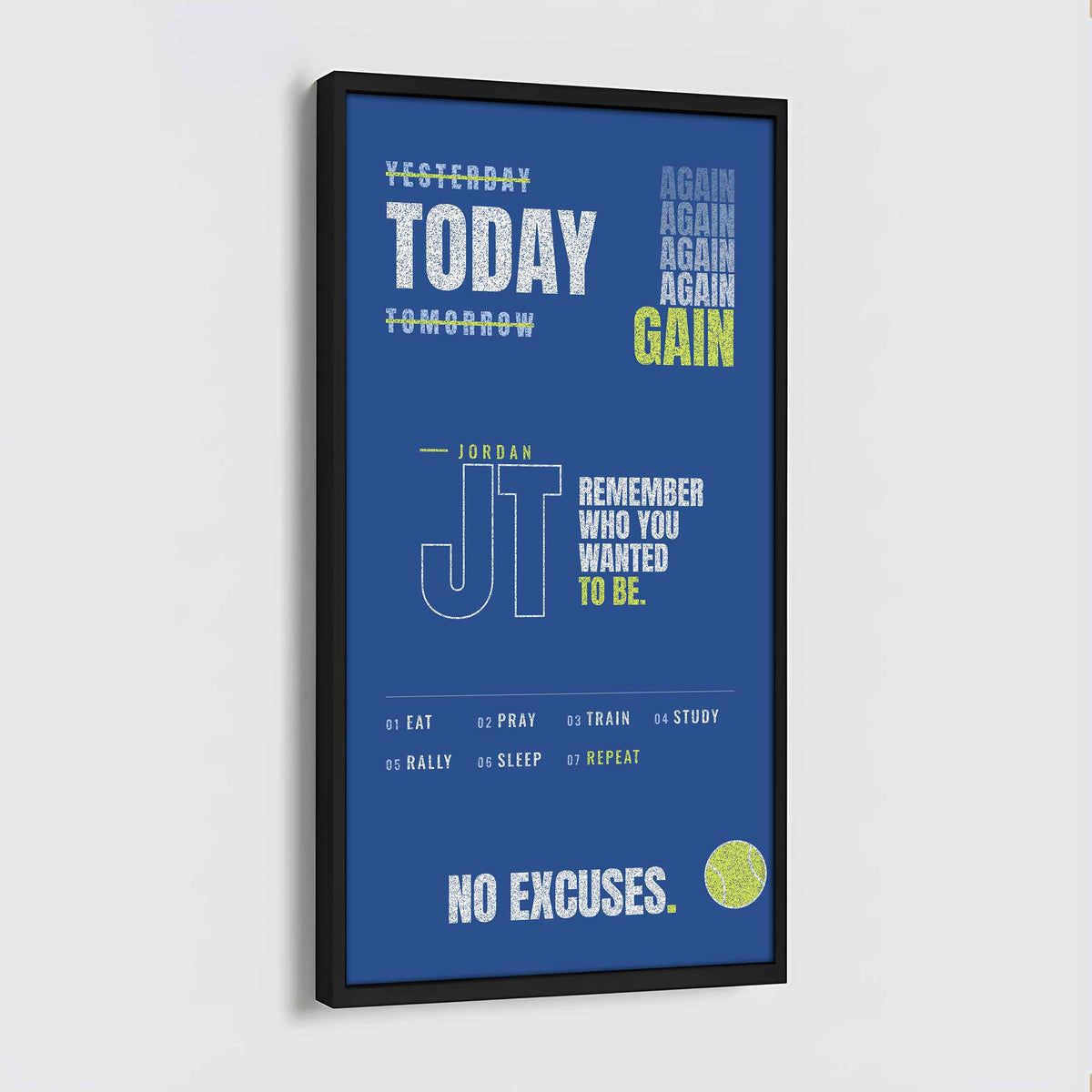 Sport Personalized Poster Canvas Remember Who You Wanted To Be Today Again Again Again Gain