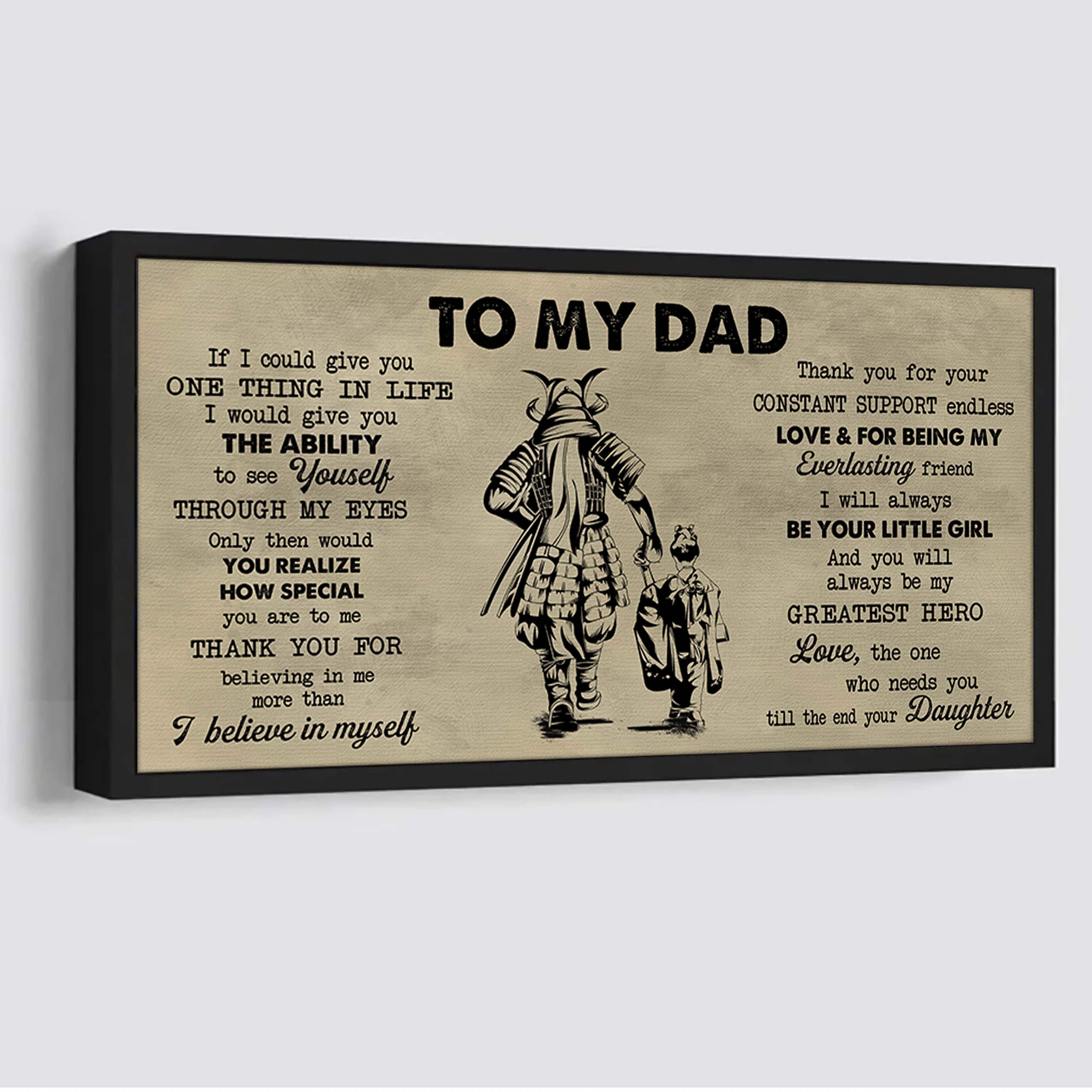 To My Dad If I Could Give You One Thing Canvas Poster Wall Art For Daddy Father's Day Gift