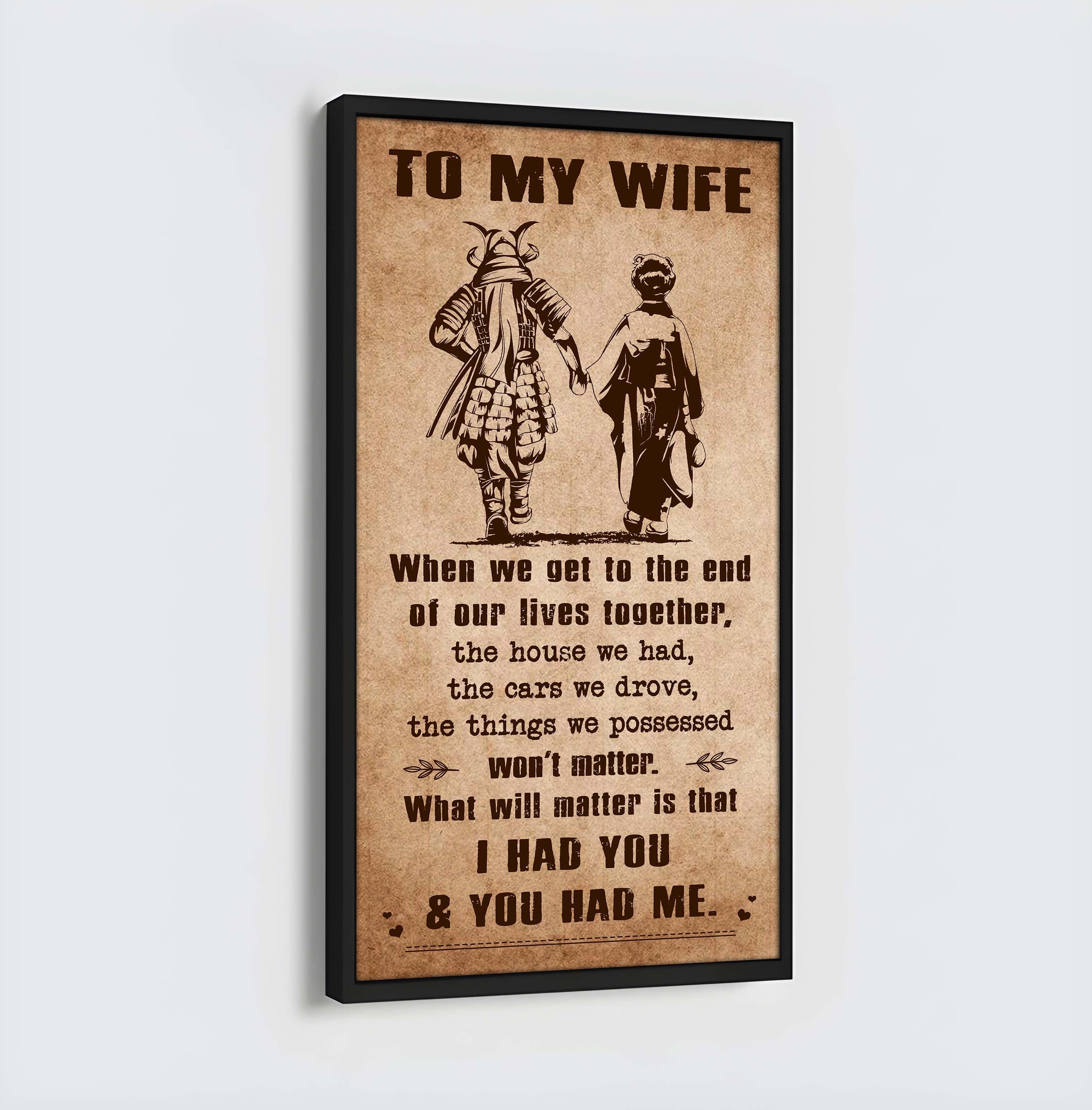 DRB VGT- I Had You And You Had Me Wife And Husband - Vertical Poster Canvas, Gift For Your Darling