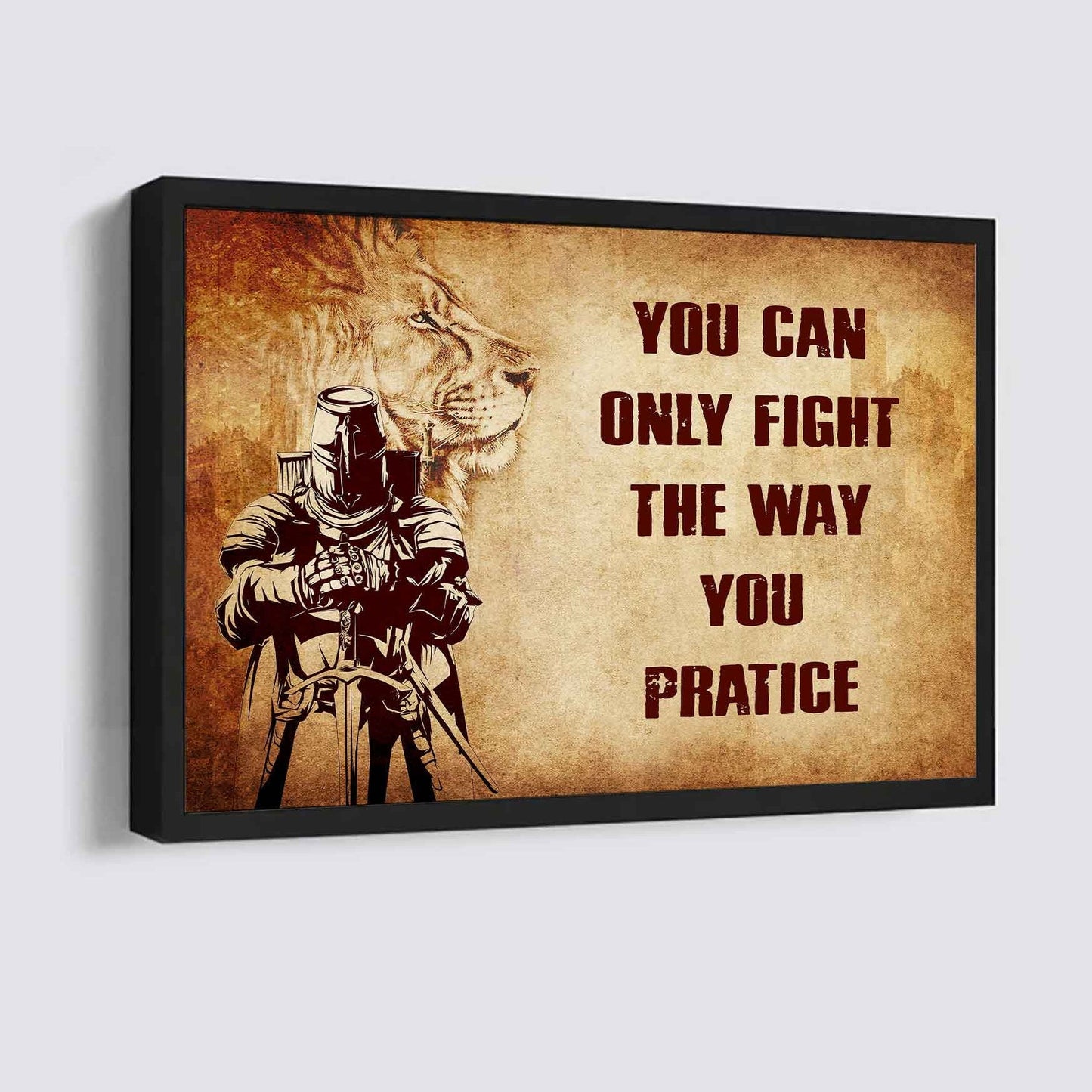 Viking Poster Canvas You Can Only Fight The Way You Practice