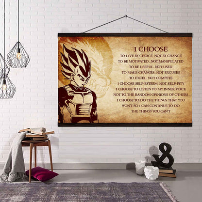 DRB Poster Canvas I Choose To Live By Choice Best Gift With Motivation Quotes