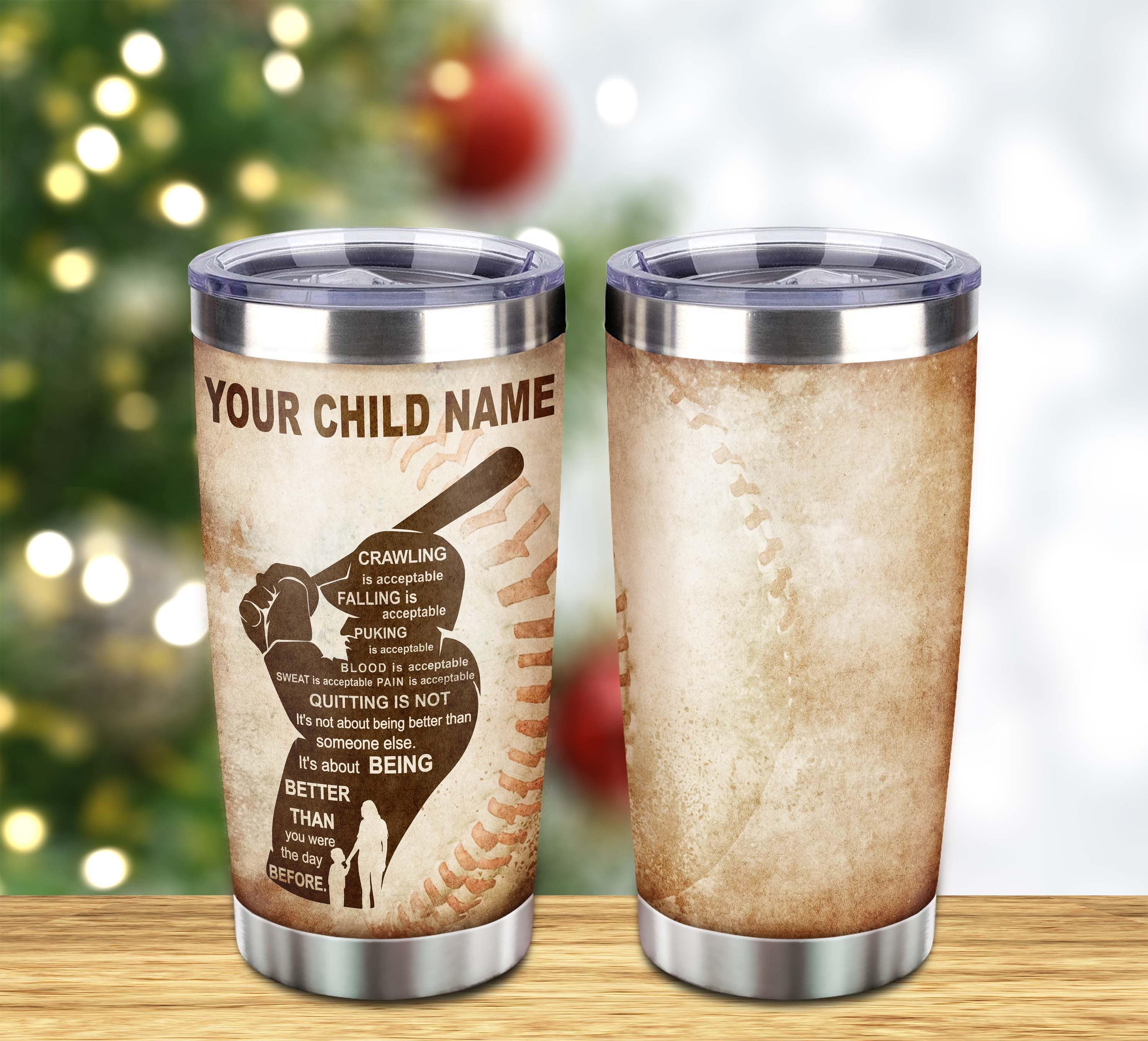 Customizable Basketball tumbler, gifts from Mom To Son With Inspriration Message