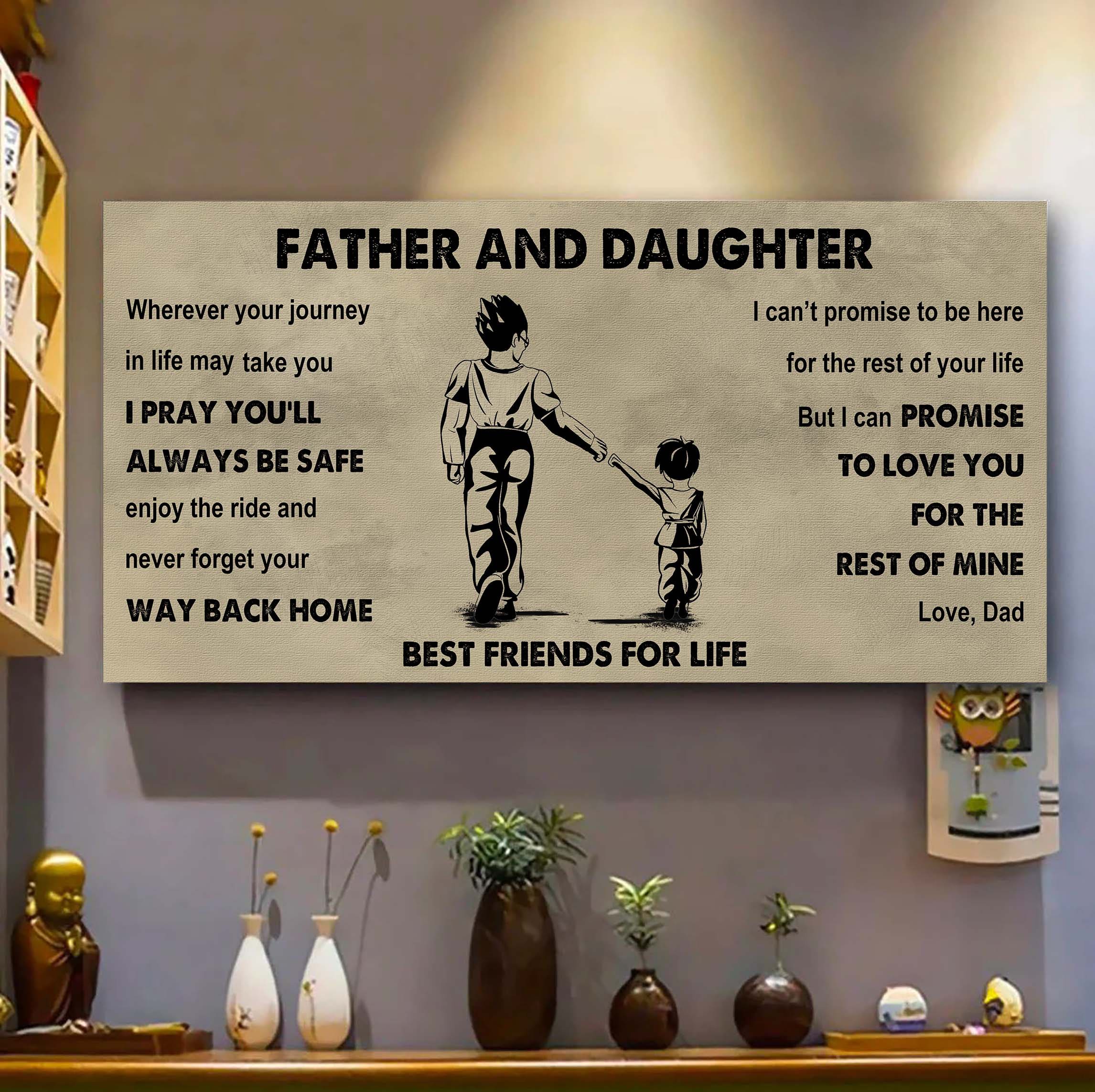 Sport-Family Father And Son Best Friends For Life - Ver 2 Never Forget Your Way Back Home Poster Canvas Gift For Son From Father