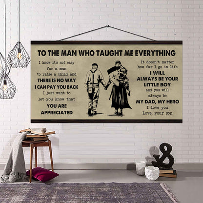DRB Poster Horizontal Canvas To My DRB Dad I Know It's Not Easy To Raise A Child I Will Always Be Your Little Boy Gift From Son To Dad