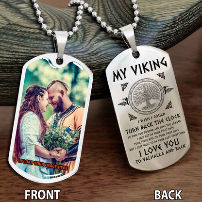 Personalized Viking Double-Sided Graphic Dog Tag To My Viking My Shield Maiden Gift For Your Darling