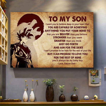Spartan Poster Canvas Just Go Forth And Aim For The Skies From Dad To Son Gift For Your Son