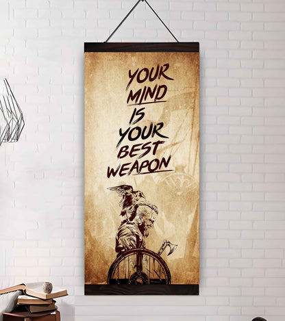 Warrior Your Mind Is Your Best Weapon Poster Canvas Motivation Canvas Gift For You