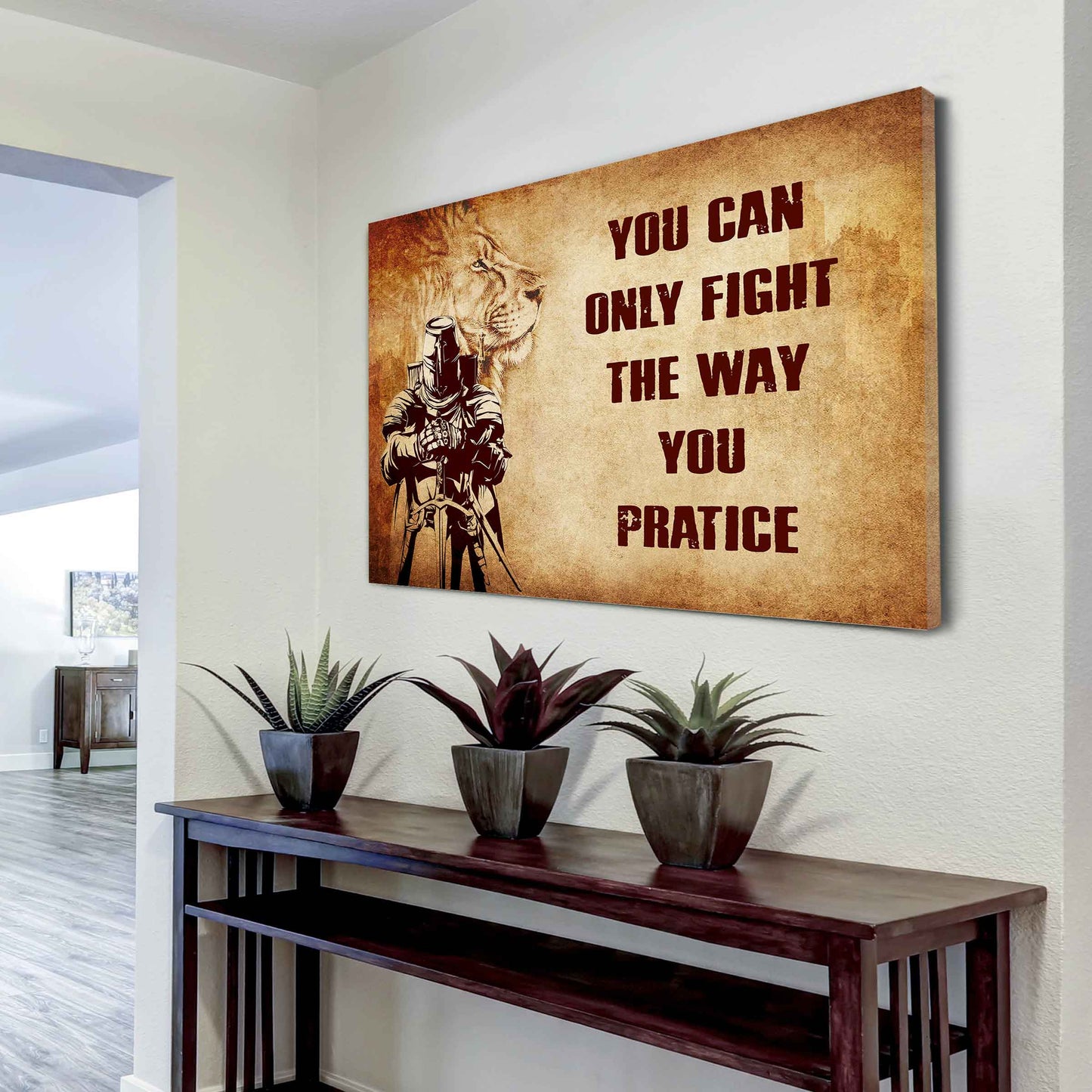 Viking Poster Canvas You Can Only Fight The Way You Practice