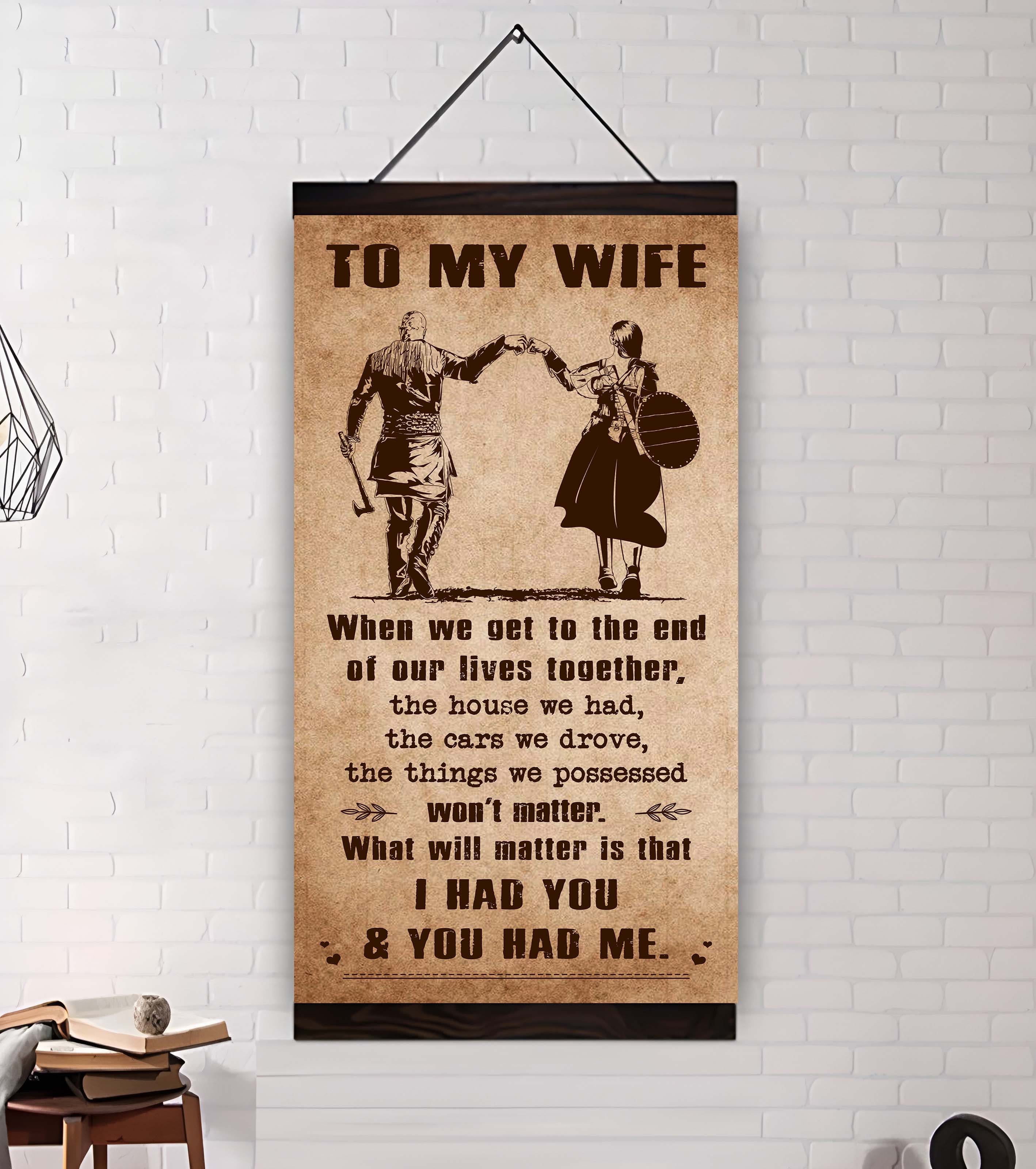 DRB VGT- I Had You And You Had Me Wife And Husband - Vertical Poster Canvas, Gift For Your Darling