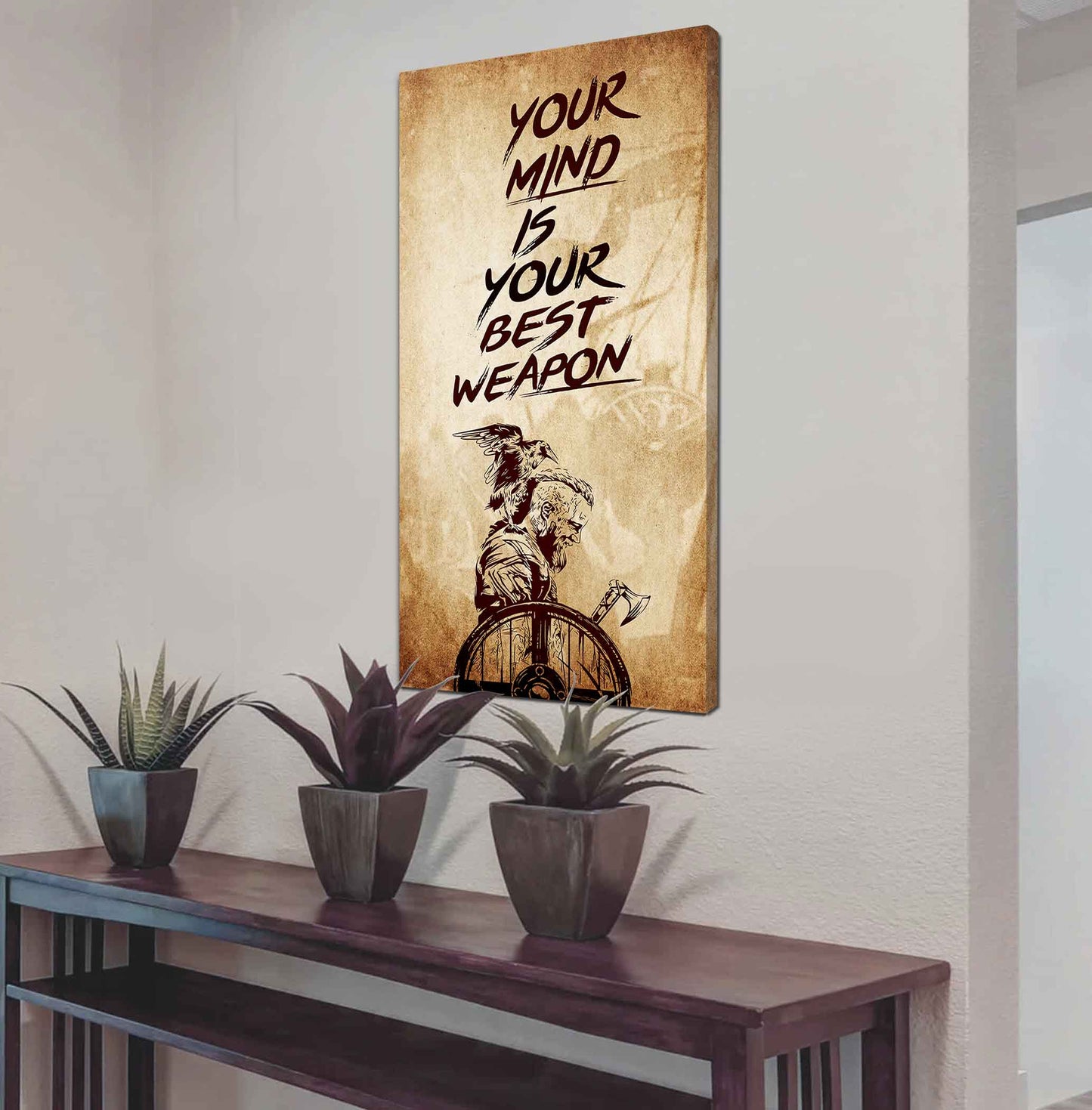 Warrior Your Mind Is Your Best Weapon Poster Canvas Motivation Canvas Gift For You